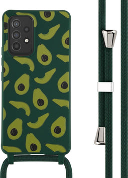 iMoshion Hoesje Geschikt voor Samsung Galaxy A53 Hoesje Met Koord - iMoshion Siliconen design hoesje met koord - Groen / Avocado Green