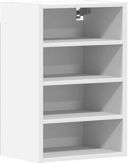 vidaXL - Hangkast - Riga - 40x29,5x60 - cm - bewerkt - hout - wit