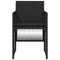 Tuinstoelen 4 st met kussens poly rattan zwart