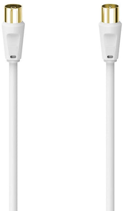 Hama 00305069 - Coaxiaal Kabel - 10 m Mannelijk naar Vrouwelijk - Wit
