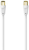 Hama 00305069 - Coaxiaal Kabel - 10 m Mannelijk naar Vrouwelijk - Wit