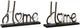 Decoratieve figuren DKD Home Decor Zwart Gouden Zilverkleurig Stads 46 x 8 x 29 cm (2 Stuks)