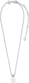TI SENTO Dames Ketting - 925 zilver - Wit parel - Maat 42 - 3854PW