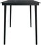 vidaXL - Tuintafel - 140x70x74 - cm - staal - en - glas - zwart