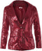 Dressforfun Paillettenjas - Damesjas glinsterende pailletten - Bordeaux XXL