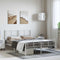 vidaXL - Bedframe - met - hoofd- - en - voeteneinde - metaal - wit - 135x190 - cm