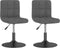 vidaXL - Eetkamerstoelen - draaibaar - 2 - st - fluweel - donkergrijs