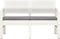vidaXL - Tuinbank - 2-zits - met - kussens - 120 - cm - kunststof - wit