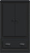 vidaXL - Hoge - kast - 60x35,5x103,5 - cm - bewerkt - hout - zwart