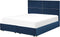 VERNOYES - Tweepersoonsbed - Blauw - 160 x 200 cm - Fluweel
