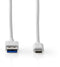 Nedis CCGW61600WT10 - USB-C 3.2 Gen 1-kabel - Snelle dataoverdracht en laden - Wit