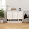 vidaXL - Dressoir - 97x31x75 - cm - bewerkt - hout - wit