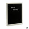 Schilderij Zwart Wit Paneel 144 Letters (2,5 x 50,5 x 40,5 cm) (12 Stuks)