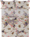 Bovenblad HappyFriday White peonies Multicolour 260 x 270 cm