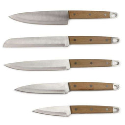 Set van 5 messen - LIVOO - MEC129 - Messen: chef-kok, brood-, keuken-, snij- en schilmessen - Roe...