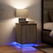vidaXL - Nachtkastje - met - led-verlichting - 38x34x50 - cm - sonoma - eikenkleurig