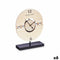 Bordsklocka Ballen Zwart Metaal Hout MDF 20,5 x 26,5 x 7 cm (6 Stuks)