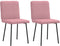 vidaXL - Eetkamerstoelen - 2 - st - fluweel - roze