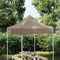 vidaXL - Partytentdak 270 g/m² - 2x2 m UV- en waterbestendig - taupe