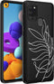 iMoshion Hoesje Geschikt voor Samsung Galaxy A21s Hoesje Siliconen - iMoshion Design hoesje - Zwart / Bladeren design