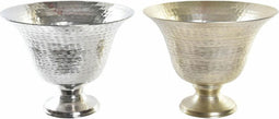 Vaas DKD Home Decor Gouden Fluitglas Champagne Zilverkleurig Aluminium 30 x 30 x 23 cm Modern (2 Stuks)