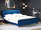 AVALLON - Tweepersoonsbed - Marineblauw - 160 x 200 cm - Fluweel