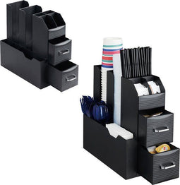 BRASQ Koffie Thee Organizer - 9 Vakken & 2 Lades - Zwart