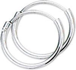 The Jewelry Collection - Oorringen - Ronde Buis - Zilver