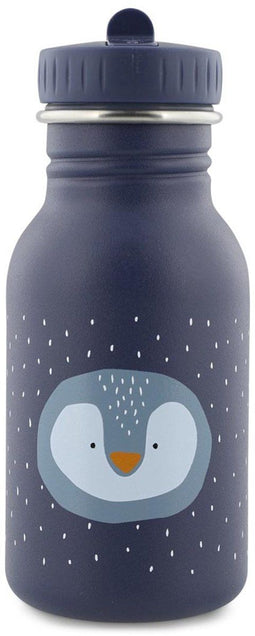 Trixie Drinkfles - Mr. Penguin - RVS Waterfles voor kinderen - 350ml - Lekvrije Fles - Blauw