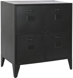 Ladenkast Home ESPRIT Zwart Metaal Loft 75 x 45 x 80 cm
