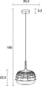 Zuiver Smokey - Hanglamp - Glazen bol - Zwart