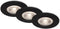 BRILONER - LED Inbouwspots - dimbaar - zwart - IP44 - set van 3 (3 stuks)