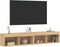 vidaXL - Tv-meubels - met - LED-verlichting - 2 - st - 80x30x30 - cm - sonoma - eiken