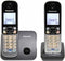 Panasonic KX-TG6812FRB - DECT-telefoon - 2 handsets - Nummerherkenning - Zwart Zilver (2 stuks)