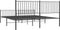 vidaXL - Bedframe - met - voetbord - zonder - matras - metaal - zwart - 180x200 - cm