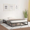vidaXL - Bedframe - massief - hout - grijs - 150x200 - cm