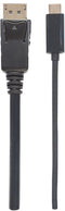 Manhattan 152471 - USB-C naar DisplayPort Adapterkabel - 1 m - Zwart