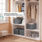 Woltu Opvouwbare Opbergbox - Set van 5 - 51 liter - Grijs 48 x 30 x 36 cm (set van 5)