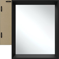 tectake® Elina - Wandspiegel - Rechthoekig kunststofframe - 40,6 x 50,8 cm