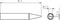 Weller RTP 013 S MS - Soldeerpunt Beitelvorm - Actieve soldeerpunt RT Pico MIL-SPEC - 1.3 mm