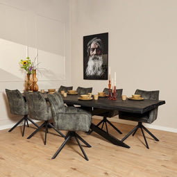 Eetkamerstoelen Groen - velvet eetkamerstoel set van 2