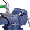 tectake® Parallelle Bankschroef 165 mm - 360° Draaibaar - Vervangbare Klembekken - Gietijzer
