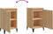 vidaXL - Nachtkastje - 40x35x70 - cm - bewerkt - hout - sonoma - eikenkleurig