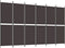 vidaXL - Kamerscherm - met - 6 - panelen - 300x180 - cm - stof - bruin