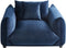 Fauteuil LUVOS Fluweel Donkerblauw