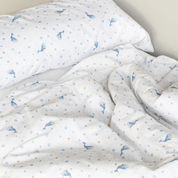 Happy Friday Duvet cover set 2 pieces Baby whale 155x220 cm (Single) Multicolor