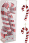 Christmas Decoration kersthangers/kerstornamenten zuurstokken- 4x - kunststof- 17 cm