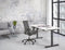 Elektrisch zit/sta bureau Basic Plus breed 160CM diep 80CM bladkleur Halifax Eiken framekleur Zwart (RAL9005)
