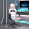 vidaXL - Gamestoel - kunstleer - wit - en - roze