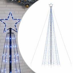 vidaXL - LED-kerstboom - met - spikes - 1534 - LEDs - 500 - cm - blauw